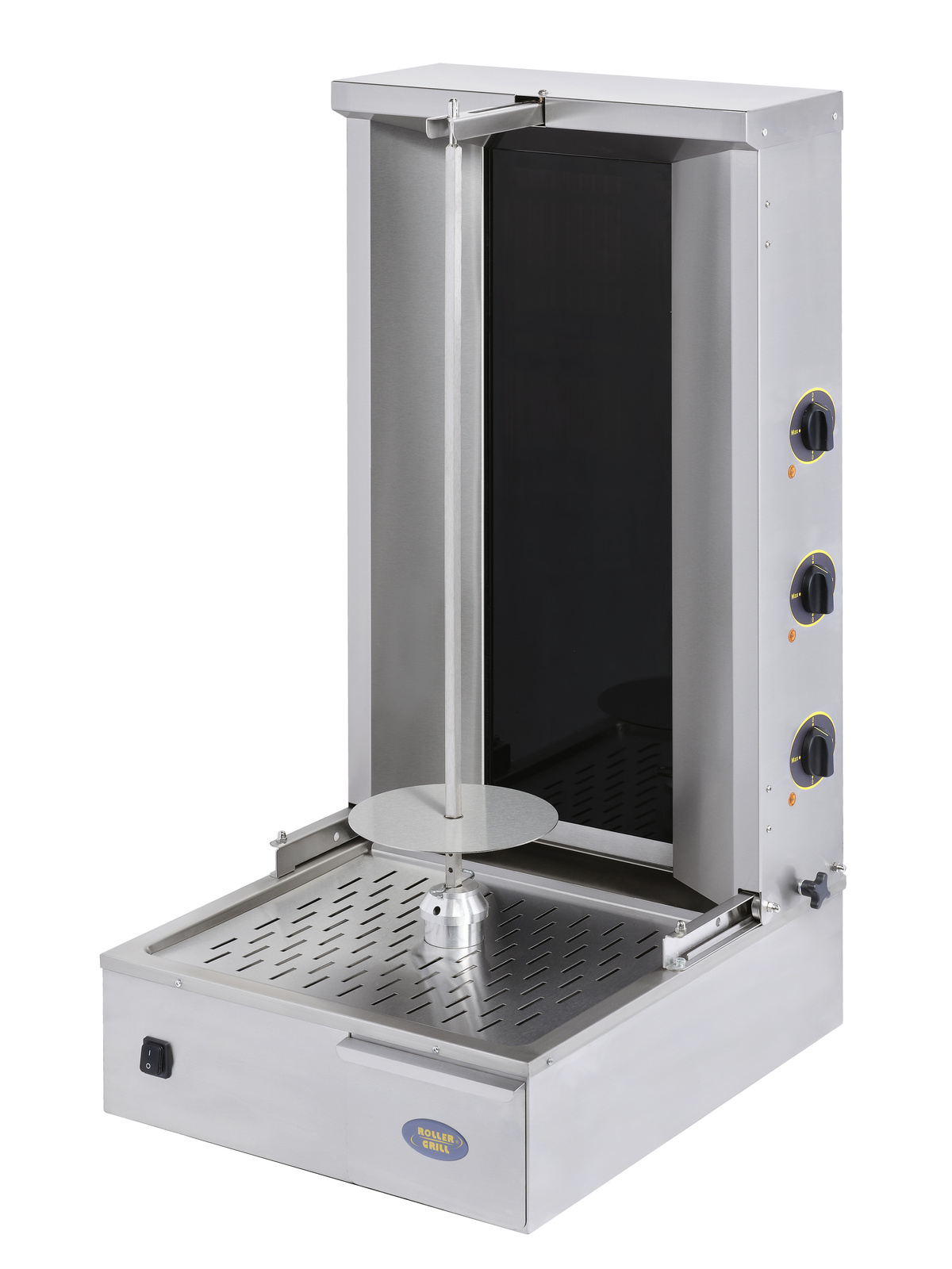 Gyros (kebab) üvegkerámia, 40 kg, 4 fűtőzóna, 7.2 kW, 400 V | ROLLER GRILL GR 80 V