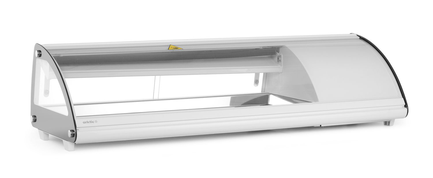 Sushi hűtővitrin, 63 l, LED, 3-7°C, 130,7x45x33 cm | HENDI 233757