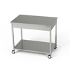 Rozsdamentes munkasztal polccal, kerekeken 160x60x85 cm | FORGAST