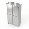 Rozsdamentes átadó szekrény, kétrekeszes, 100x60x200 cm | FORGAST