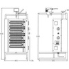 Gyros (kebab) elektromos, 30 kg, 4 fűtőzóna | POTIS E-2