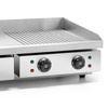 Elektromos sima-bordázott grilllap, 72,8x40 cm, 4,4 kW | FORGAST FG09104