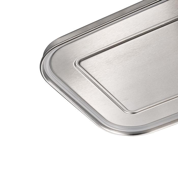 Ebédtartó doboz LUNCHBUDDY, rozsdamentes acél, 20.5x14.5x6.5 cm, 1.1 l | APS 66901