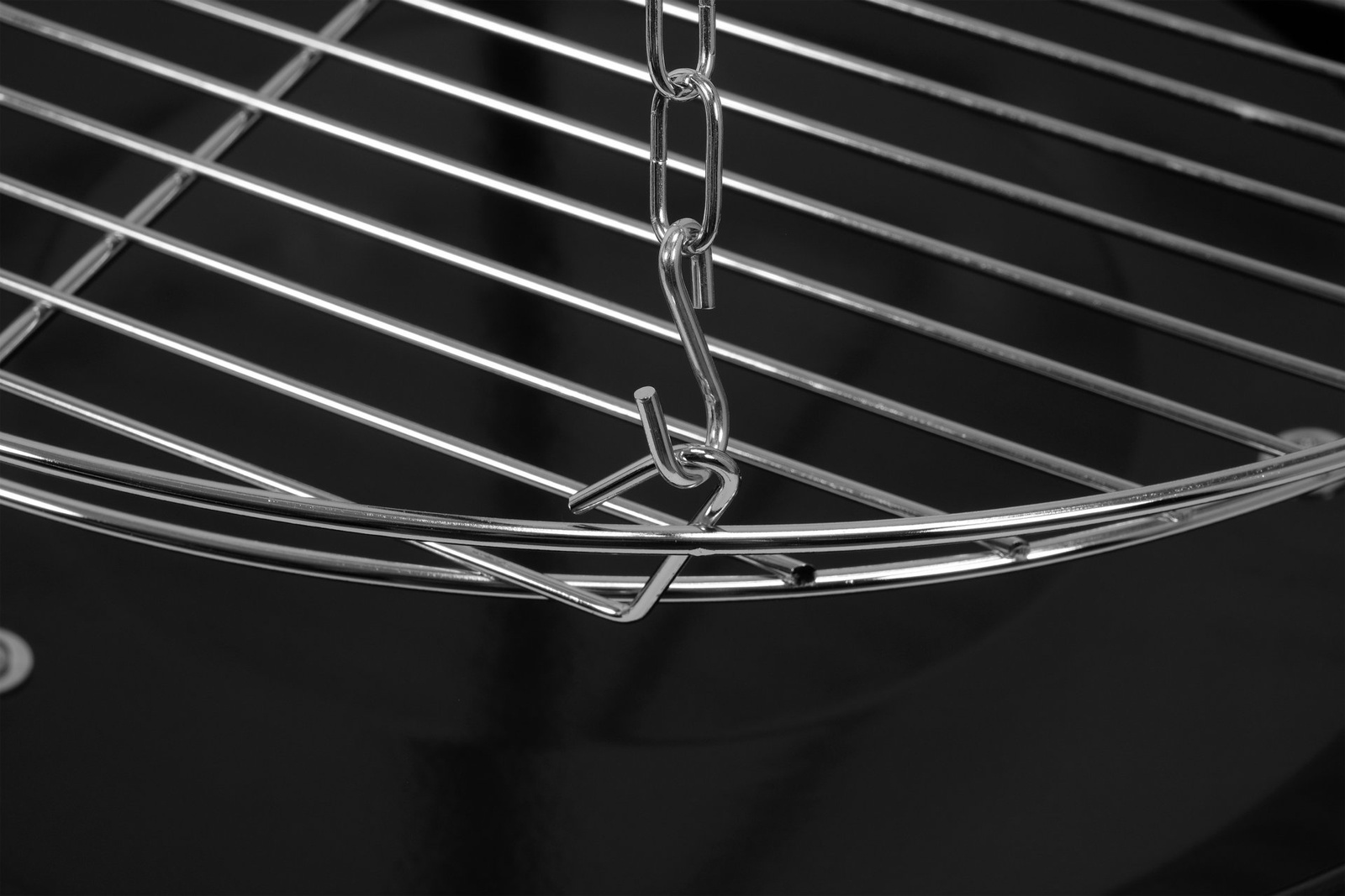 Függő grill acél tűztállal, 46 cm-es grillráccsal | LUND 99903