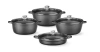 Tapadásmentes bevonatú fazék, 7.5 L, fekete, 38.7x31x(M)13 cm | HENDI 611036
