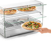 Melegen tartó vitrines szekrény, 2 szintes, 45 l, 0,8 kW | FORGAST FG09624