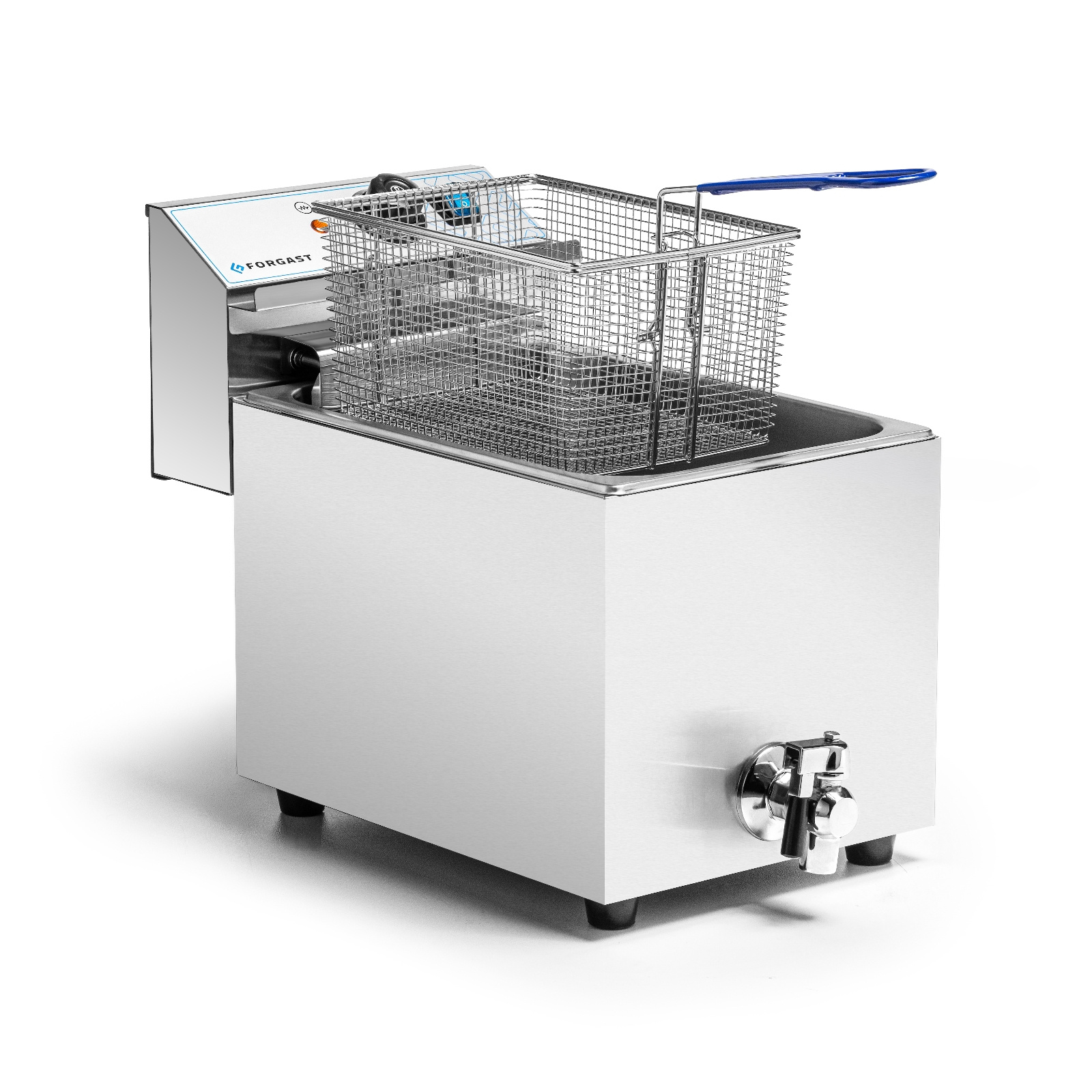 Elektromos, 1 medencés nagy teljesítményű olajsütő 10 l, 10.2 kW, 400 V | FORGAST FG09010