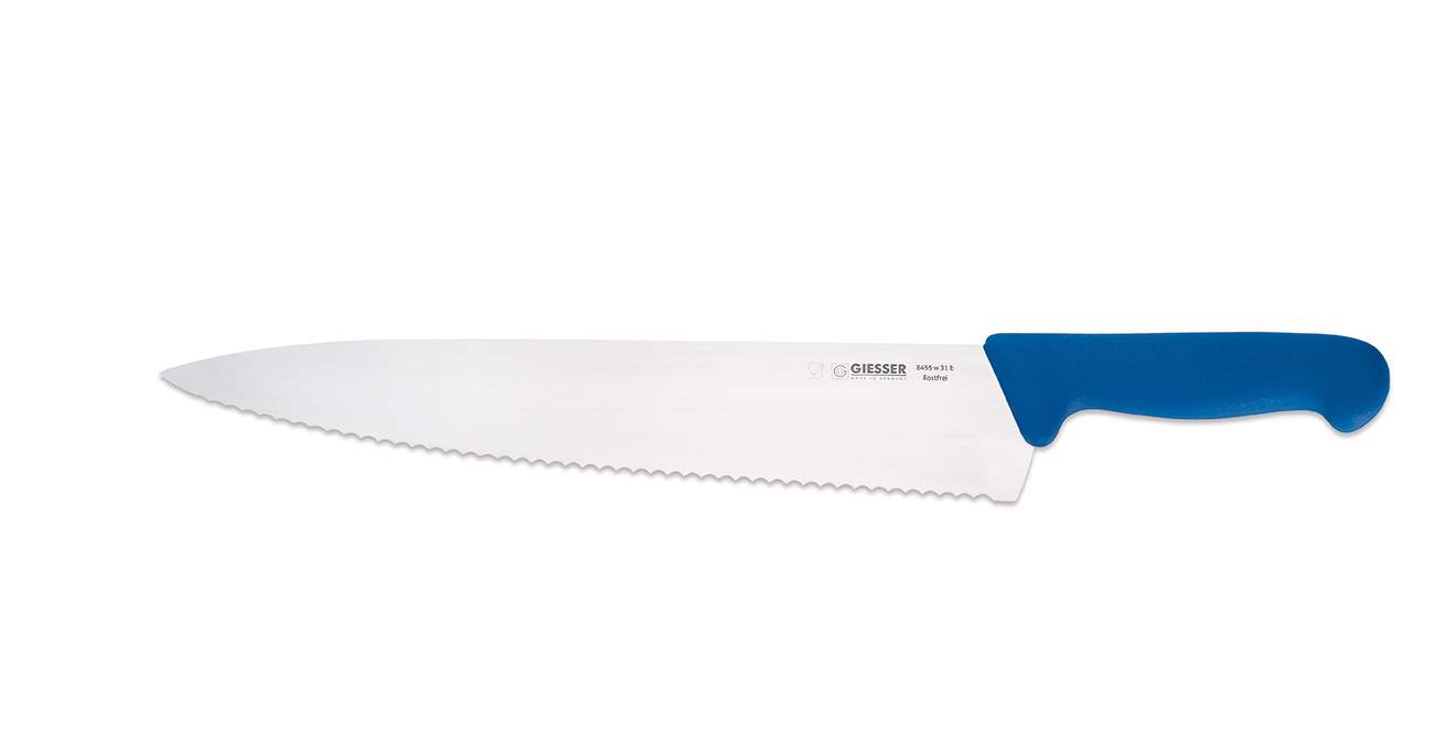 Séfkés hullámos éllel - 31 cm, kék | GIESSER MESSER 8455 w 31 b