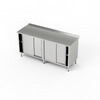 Rozsdamentes munkasztal 2 szekrénnyel 270x70x85 cm | FORGAST