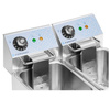 Elektromos olajsütő 2 medencés 2x4 l, 2x2 kW, 230 V | FORGAST FG09024