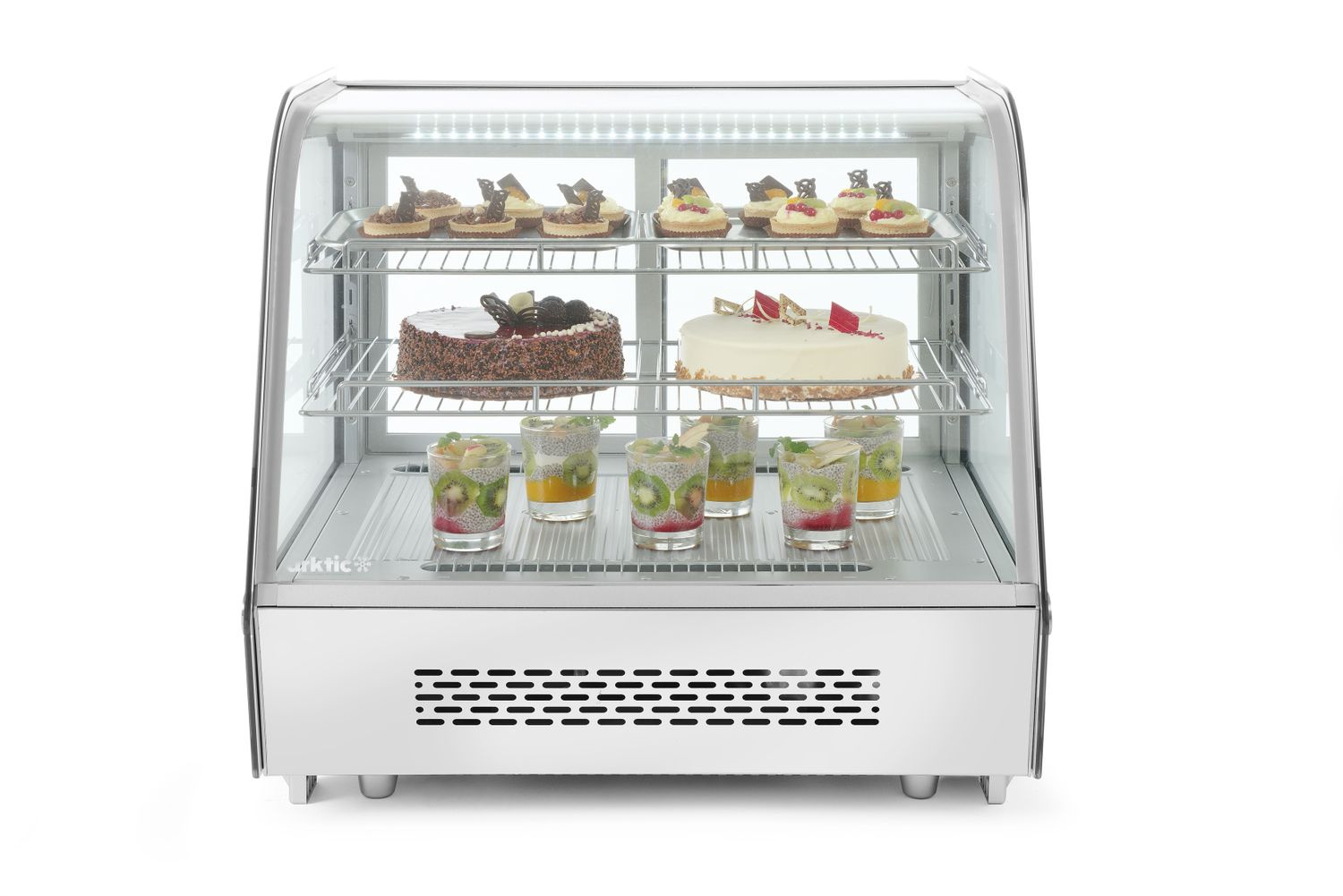 Hűtött bemutatóvitrin 120 l, LED, automatikus leolvasztás | HENDI 233702