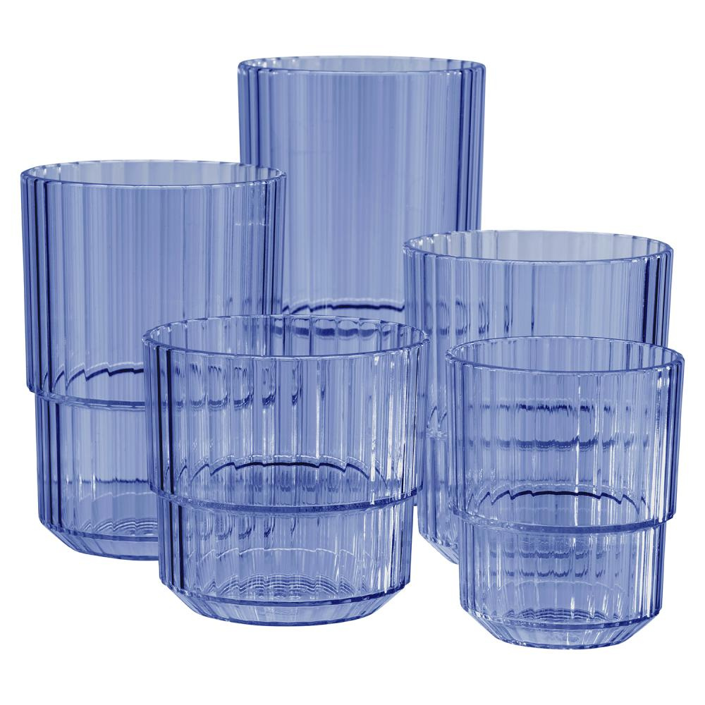 Tritán pohár LINEA, kék színű, 220 ml, 8.5x8 cm, 48 darabos készlet | APS 10586