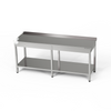 Rozsdamentes munkaasztal polccal 240x60x85 cm | FORGAST