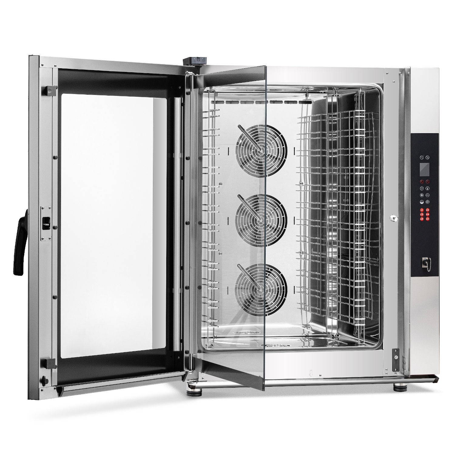 Elektromos kombi gőzpároló sütő Delta 12 GN 1/1, elektronikus vezérlés, 15,8 kW, 400 V | PROFICHEF PCD311012