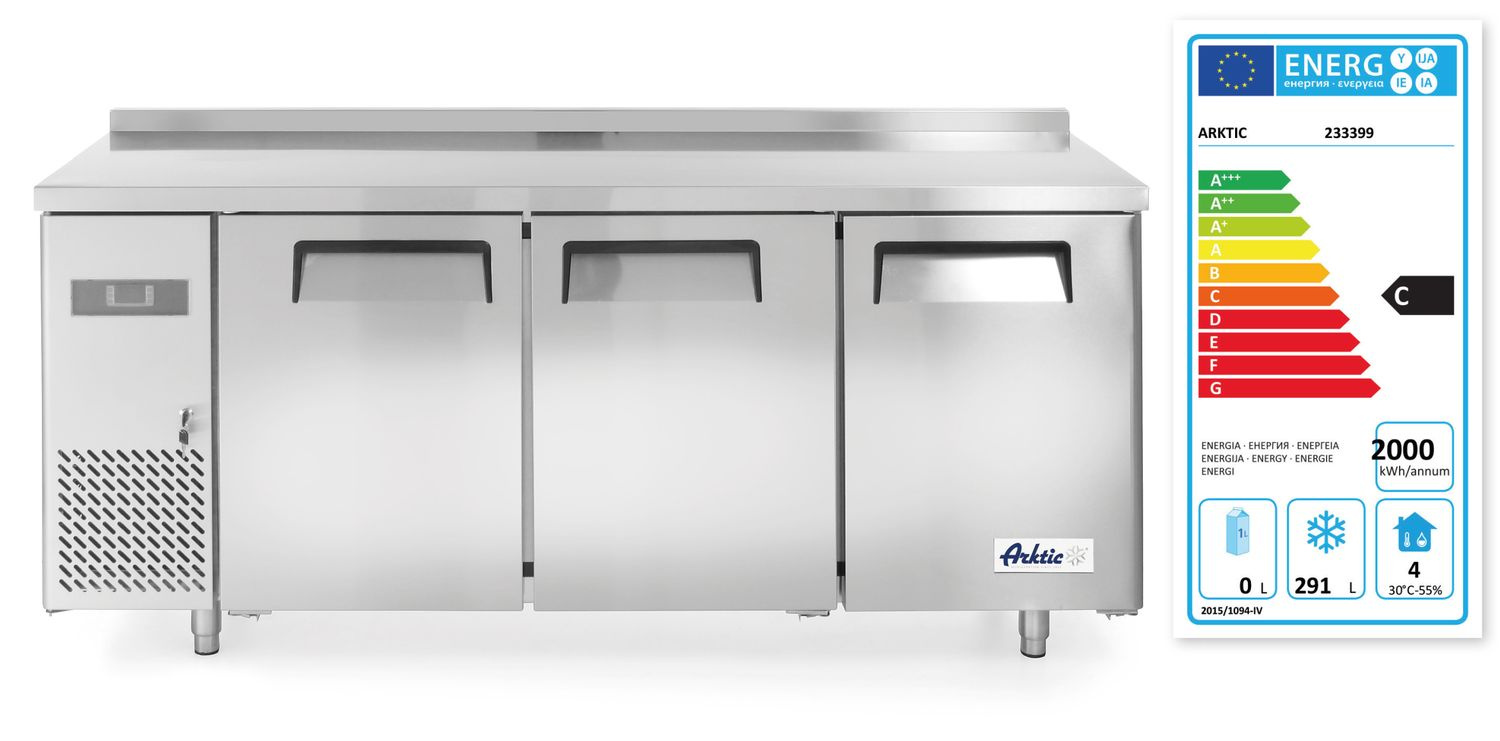 Fagyasztóasztal Kitchen Line 3 ajtós, 360 l, 180x60x85 cm | ARKTIC 233399