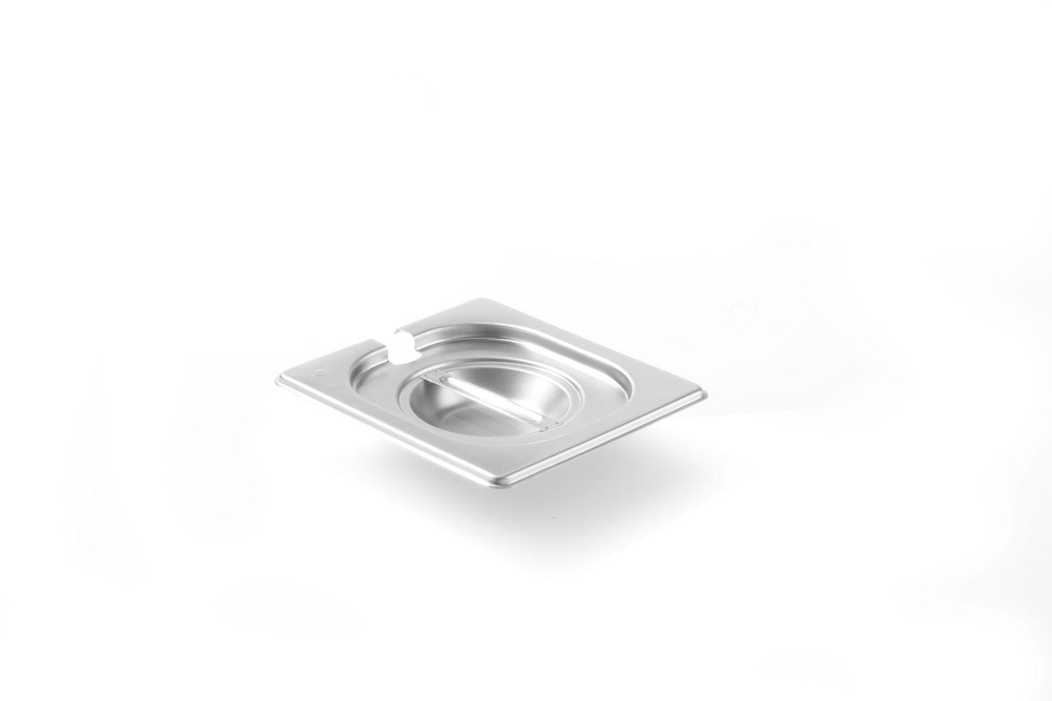 Rozsdamentes acél fedő GN 1/6 KITCHEN LINE merőkanál-kivágással | HENDI 806968