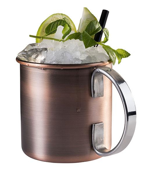 MOSCOW MULE bögre, antik réz színű, átmérő 9 cm, 450 ml | APS 93322