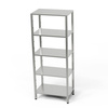 Rozsdamentes polcállvány 5 polccal - 3 állítható polc 140x60x180 cm | FORGAST