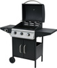 Gázgrill BAVEN, 3+1, szekrénnyel, fekete, 12.8 kW | LUND 99642