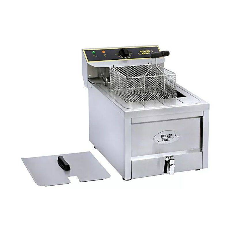 Elektromos olajsütő 1 medencés, leeresztőcsappal, 12 l, 9 kW | ROLLER GRILL RFE 12