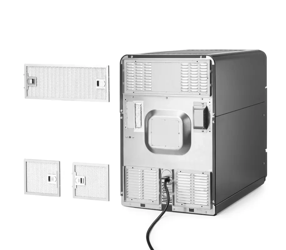 Konvekciós-mikrohullámú sütő CombiTurbo, 18 L, fekete, 230V/3000 W | HENDI 281277