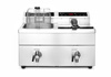 Indukciós fritőz 2 medencés Kitchen Line, 2x8 l, 2x3.5 kW, 230 V | HENDI 215029
