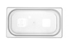GN 1/3 edény, mélység 15 cm, polipropilénből, HACCP | HENDI 880265