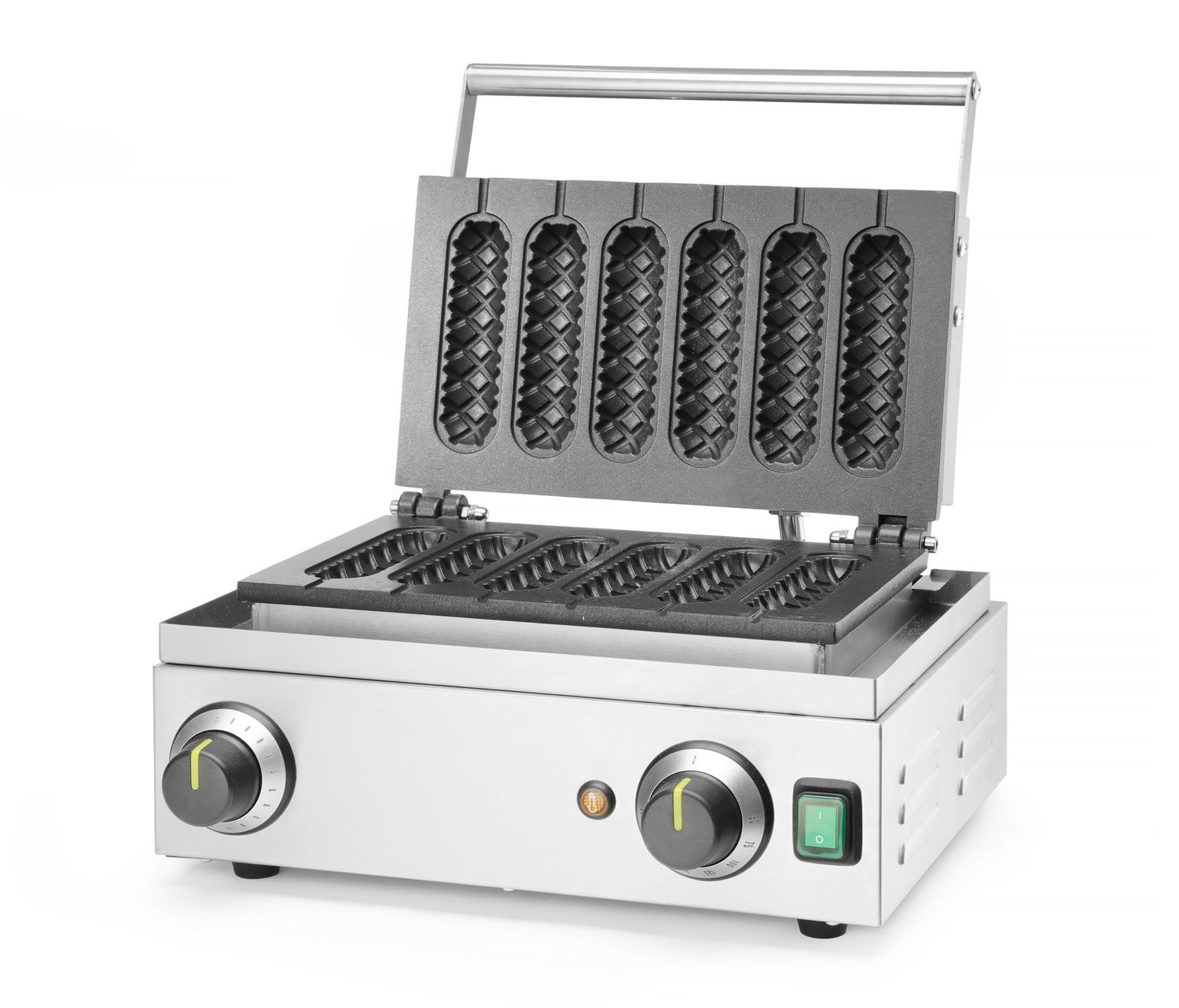 Elektromos Corn-Dog gofrisütő, 6 db, 1,55 kW, 230 V | HENDI 212189
