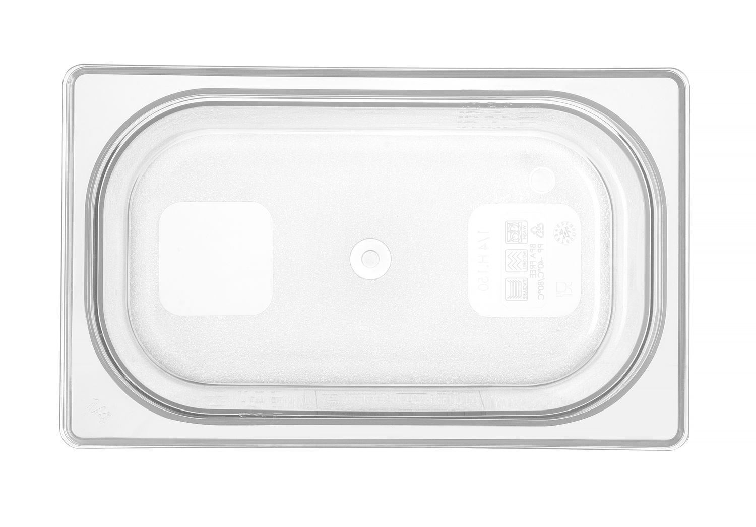 GN 1/4 tárolóedény, 10 cm mély, HACCP polipropilénből | HENDI 880371