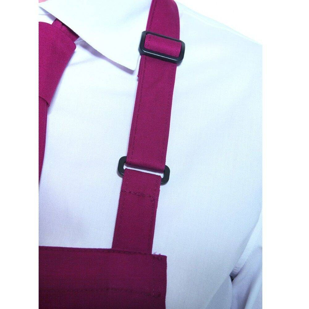 Konyhai kötény Basic 75 x 90 cm csattal bordó | KARLOWSKY BLS 4-4-Stck