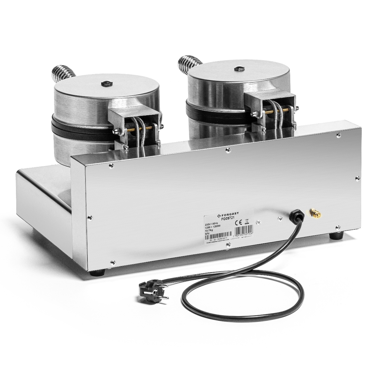 Elektromos dupla belga gofrisütő, ø 18,5 cm, 4 kW, 230 V | FORGAST FG09721
