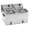 Elektromos 2 medencés olajsütő csappal, 2x8 l, hidegzóna | ROLLER GRILL FD80DR