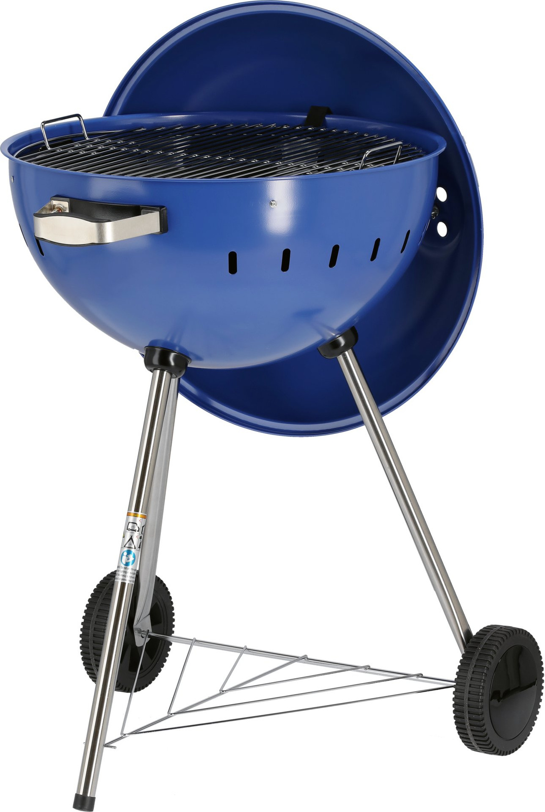 Grillsütő faszenes, kerek, átm. 54 cm, kék | YATO YG-20302
