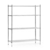 Krómacél raktári polc, 4 polc, 122x45,5x180 cm, összecsukható | FORGAST FG15133