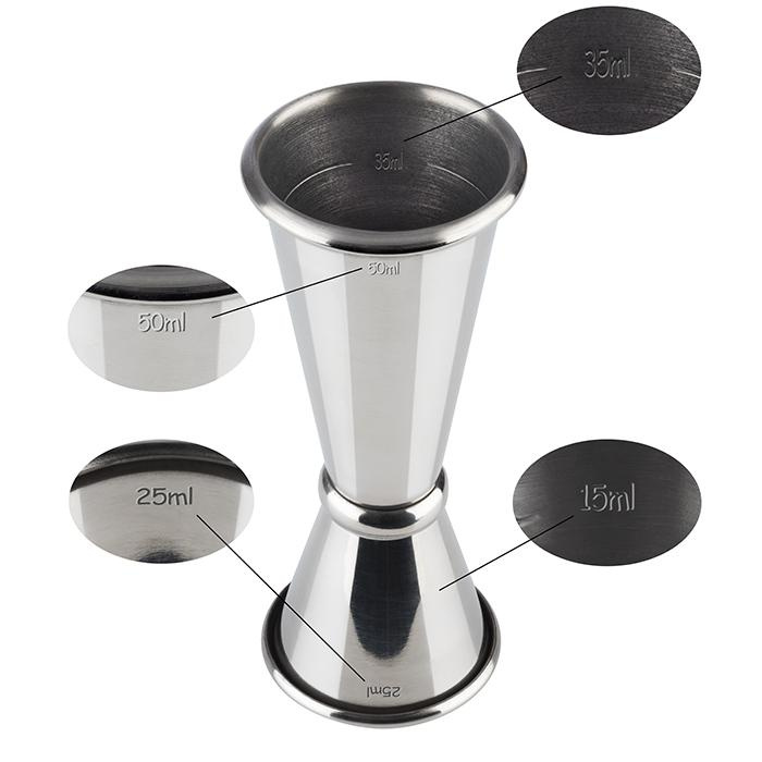 Bártender kétoldalas mérce 25-50 ml | APS 93164