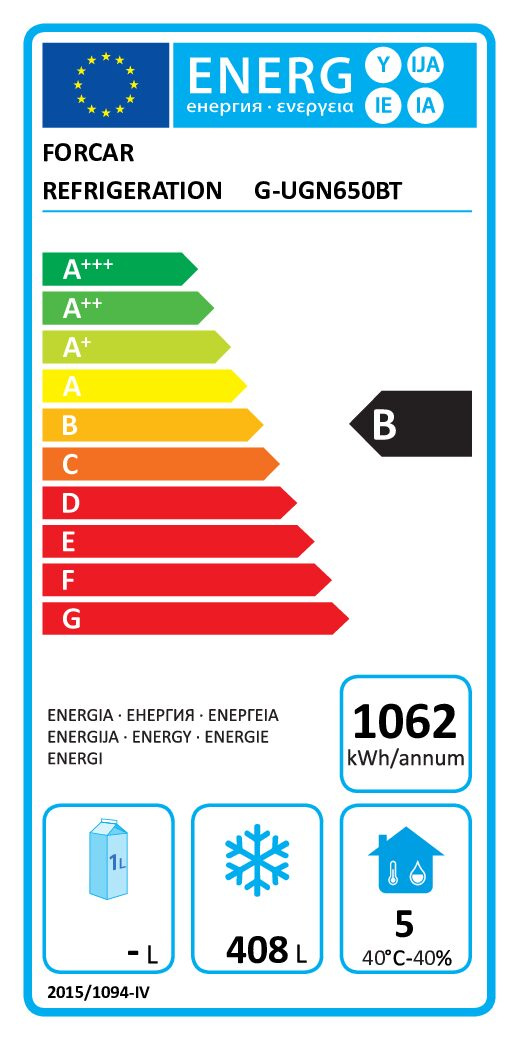 Fagyasztószekrény 1 ajtós GN 2/1 Forcar, 560 l, rozsdamentes acélból | FIMAR G-UGN650BT