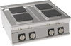 Elektromos vendéglátóipari tűzhely felépíthető, 4 négyzet alakú főzőlappal 22x22 cm | TECNOINOX 716006