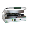 Kontakt panini grill kerámia lapokkal, sima felső, bordázott alsó 40x30 cm, 2 kW, 230 V | FIMAR PV40LR