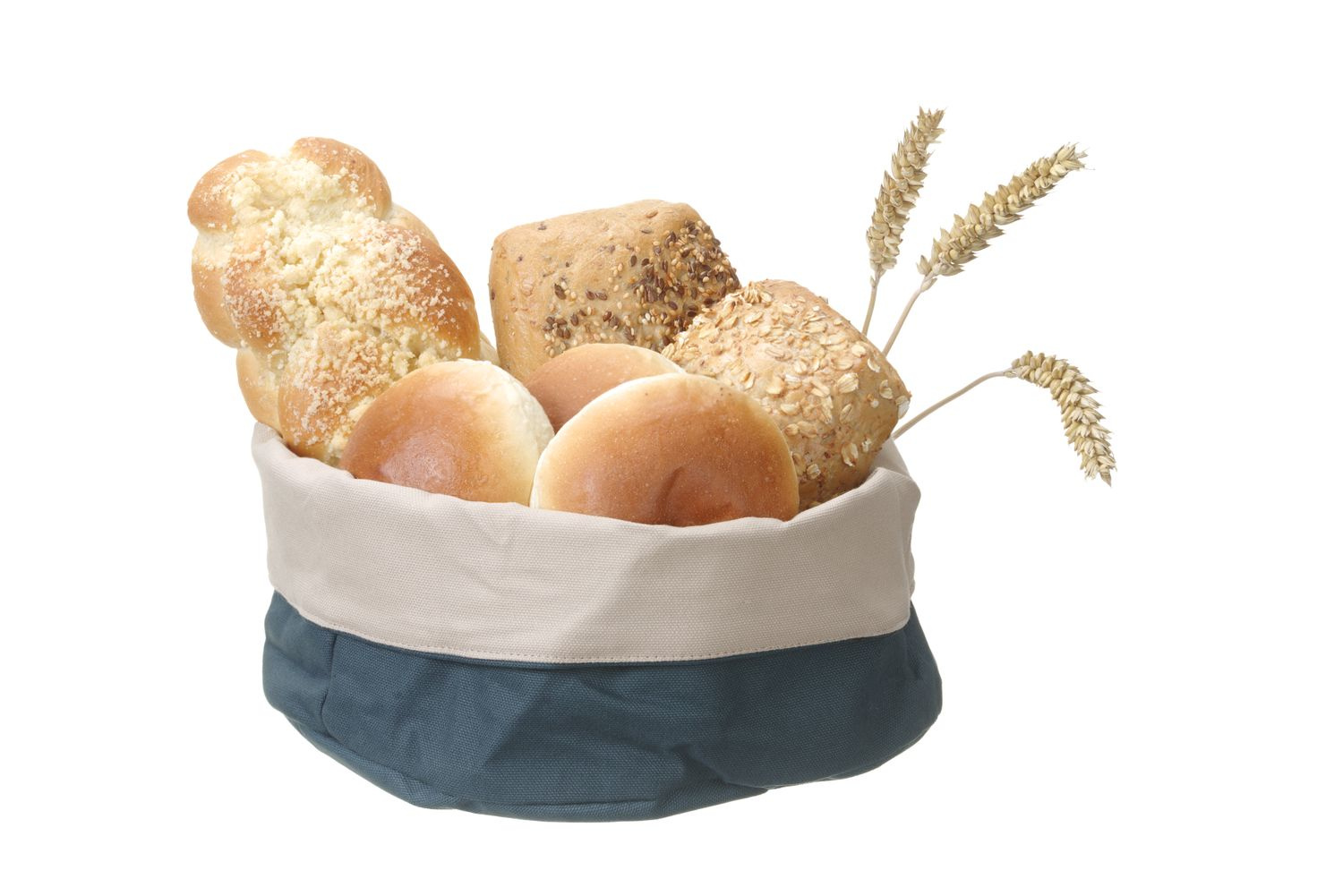 Pamut kenyérzsák kerek sötétkék 25 cm | HENDI 429051