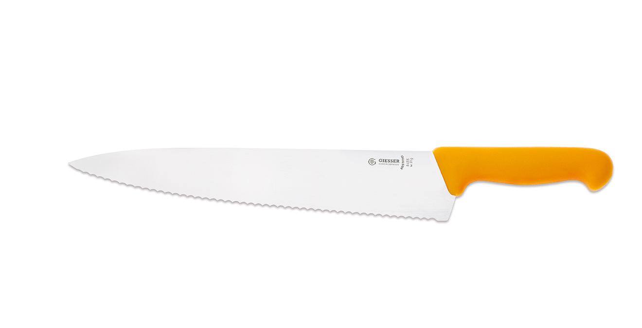 Séfkés hullámos éllel - 31 cm, sárga | GIESSER MESSER 8455 w 31 g
