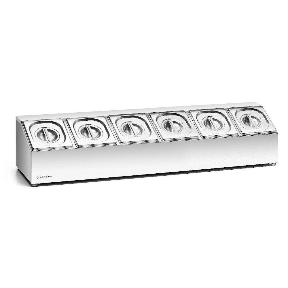 Élelmiszer-kiállító 6 db GN 1/6-hoz, 103x24.5x21.5 cm | FORGAST FG11616