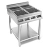 Indukciós tűzhely 4 főzőlappal, állvánnyal, 4x3,5 kW, 400 V | FORGAST FG09037