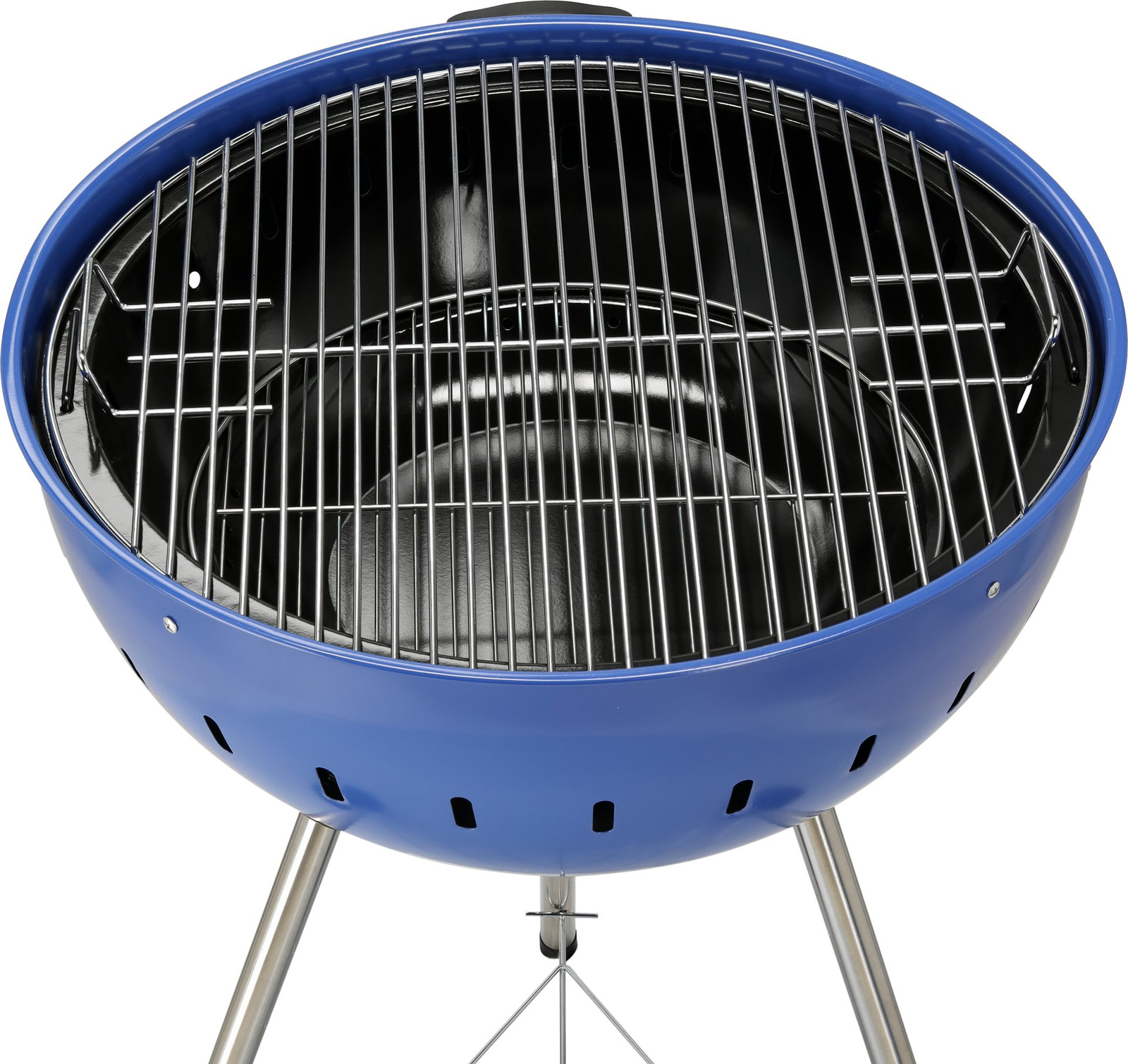 Grillsütő faszenes, kerek, átm. 54 cm, kék | YATO YG-20302