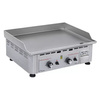 Gázüzemű 2 zónás grillezőlap, acél, 60x45 cm | ROLLER GRILL PSI 600 G