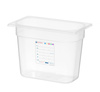 GN 1/4 tárolóedény, 20 cm mély, polipropilénből, HACCP | HENDI 880357