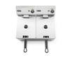 Elektromos olajsütő Kitchen Line 2 medencés, 2x8 l, hidegzóna, 2x3,5 kW | HENDI 205839