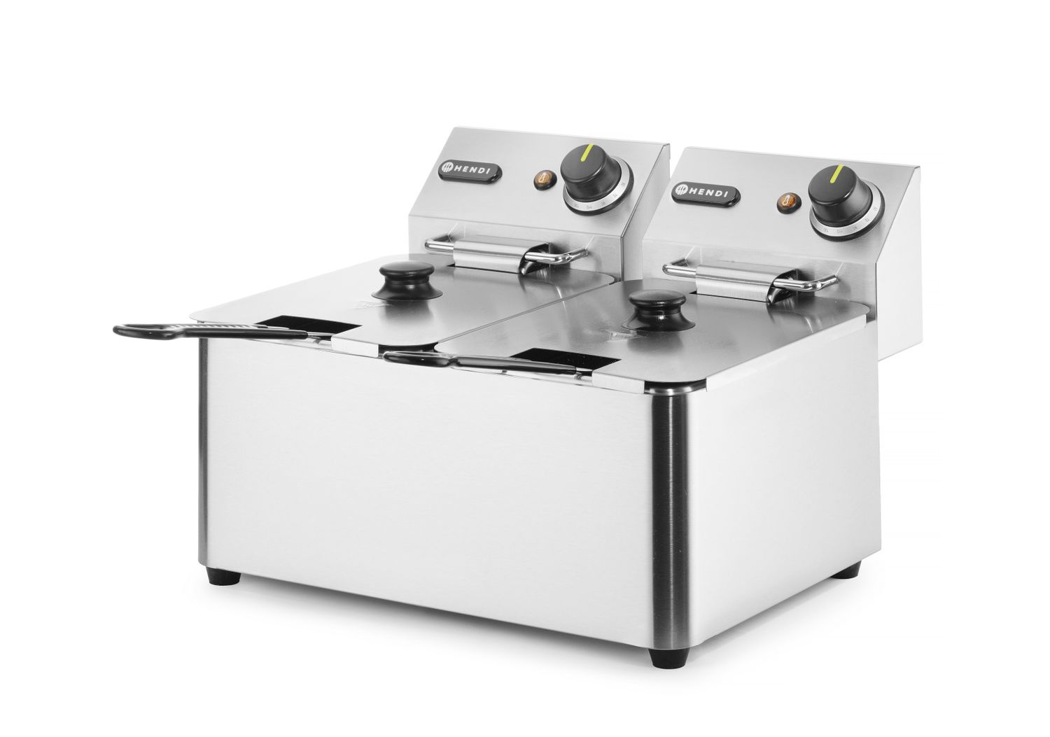 Elektromos fritőz Blue Line, 2 medencés, 2x4 l, 2x3 kW | HENDI 205846