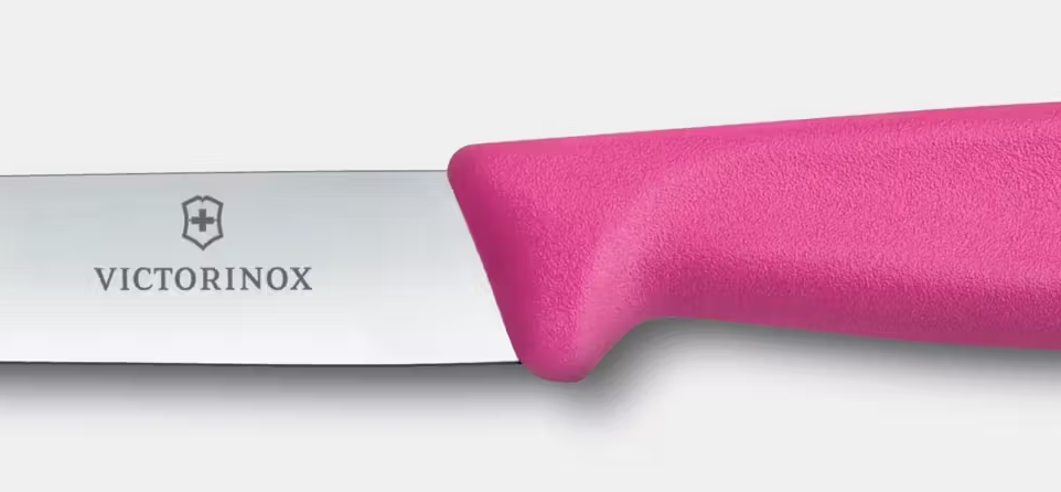 Zöldség- és gyümölcskés Swiss Classic, sima élű penge, rózsaszín, pengehossz 10 cm | VICTORINOX 6.7705.C1