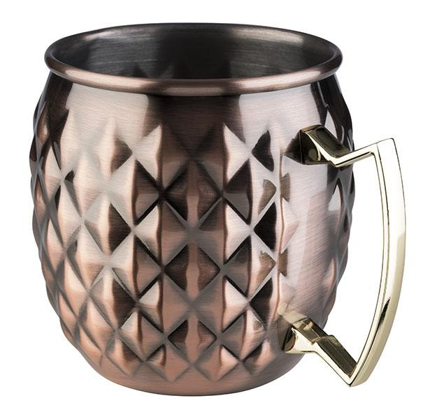 Bögre MOSCOW MULE-hoz, antik réz színű, 9,5 cm átmérőjű, 500 ml | APS 93331