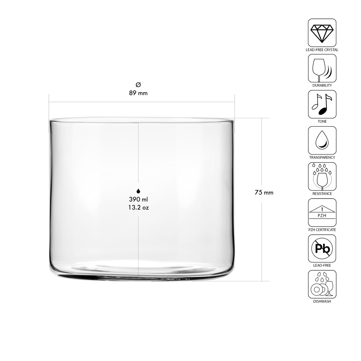 Poharak XNO TUMBLER 390, 390 ml, 6 darabos készlet | KROSNO GLASS F685179031008040